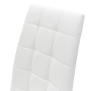 Καρέκλα Darrell pakoworld pu λευκό-βάση χρωμίου 42x49x106εκ | Συσκευασία 2 τμχ