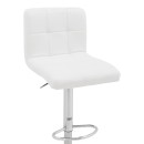 Σκαμπό μπαρ Remina pakoworld πτυσσόμενο λευκό pu-βάση χρωμίου 44x44x112εκ | Συσκευασία 2 τμχ