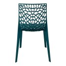 Καρέκλα στοιβαζόμενη Hush pakoworld pp σε μπλε απόχρωση 50x57x81εκ