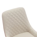 Καρέκλα Komme pakoworld μπεζ-καφέ pu με πόδι μαύρο μέταλλο 49x57x84εκ