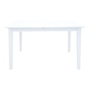 Tραπέζι επεκτεινόμενο Mabor pakoworld ξύλο σε λευκή απόχρωση 120-150x80x73,8εκ