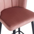 Σκαμπό μπαρ Velvi pakoworld βελούδο σε σάπιο μήλο απόχρωση 46x45x105.5εκ | Συσκευασία 2 τμχ