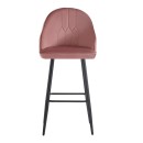 Σκαμπό μπαρ Velva pakoworld βελούδο σε σάπιο μήλο απόχρωση 46x45x113εκ | Συσκευασία 2 τμχ