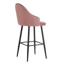 Σκαμπό μπαρ Velva pakoworld βελούδο σε σάπιο μήλο απόχρωση 46x45x113εκ | Συσκευασία 2 τμχ