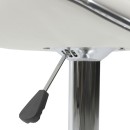 Σκαμπό μπαρ Enzo pakoworld πτυσσόμενο λευκό pu-μέταλλο χρωμίου 45x44x87εκ | Συσκευασία 2 τμχ