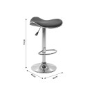 Σκαμπό μπαρ Enzo pakoworld πτυσσόμενο λευκό pu-μέταλλο χρωμίου 45x44x87εκ | Συσκευασία 2 τμχ