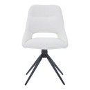 Καρέκλα περιστρεφόμενη Luciano I pakoworld σε κρεμ ύφασμα-πόδι μεταλλικό μαύρο 52.5x54x85εκ