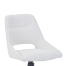 Καρέκλα περιστρεφόμενη Luciano I pakoworld σε κρεμ ύφασμα-πόδι μεταλλικό μαύρο 52.5x54x85εκ