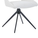 Καρέκλα περιστρεφόμενη Luciano I pakoworld σε κρεμ ύφασμα-πόδι μεταλλικό μαύρο 52.5x54x85εκ