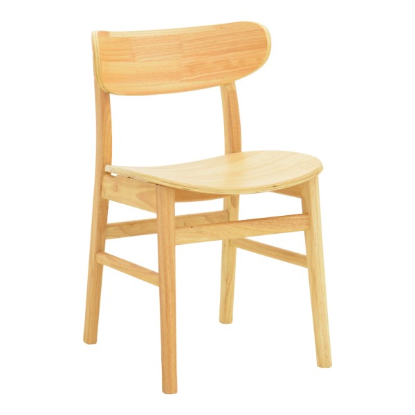 Καρέκλα Lumnia pakoworld rubberwood σε φυσική απόχρωση 46x50x76εκ | Συσκευασία 2 τμχ