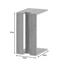 Βοηθητικό τραπέζι Muju pakoworld σε μόκα απόχρωση 40x30x57εκ