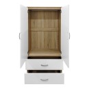 Ντουλάπα πεντάφυλλη Lego pakoworld sonoma-λευκό 170x42x180εκ