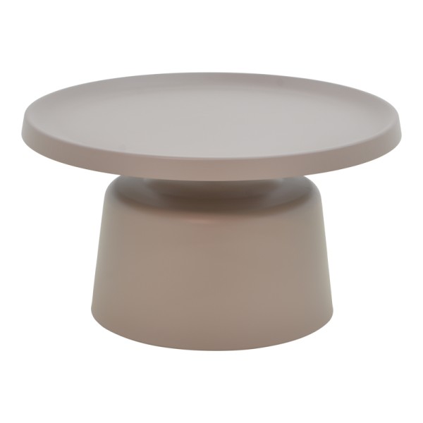 Τραπέζι σαλονιού Ginoze Inart cappuccino μέταλλο Φ70x40εκ