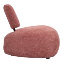 Πολυθρόνα Stonie pakoworld μπουκλέ ύφασμα σε σάπιο μήλο απόχρωση 67x73x67εκ