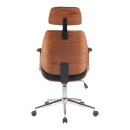 Καρέκλα γραφείου διευθυντή Fetseno pakoworld μαύρο pu-βάση χρωμίου 53x56x113.5-123.5εκ