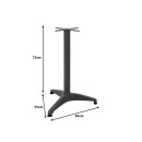 Βάση τραπεζιού Oiseau pakoworld μεταλλική σε μαύρη απόχρωση 45x45x72εκ