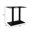 Βάση τραπεζιού Soutenir pakoworld μεταλλική σε μαύρη απόχρωση 80x40x72εκ