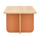 Τραπέζι Bοca pakoworld σε oak-κεραμιδί απόχρωση 100x60x42εκ