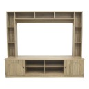 Σύνθετο σαλονιού Ambera pakoworld σε sonoma απόχρωση 200x40x171.5εκ