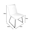 Καρέκλα Essential pakoworld ύφασμα μπεζ-πόδι μάυρο μεταλλικό 54x59x89εκ | Συσκευασία 4 τμχ