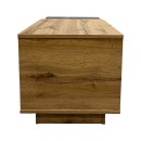 Τραπέζι σαλονιού Fetix pakoworld σε μαύρο μαρμάρου-sonoma απόχρωση 90x45x45εκ