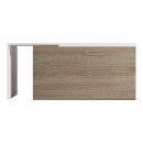 Τραπέζι σαλονιού Extera pakoworld επεκτεινόμενο σε λευκή-sonoma απόχρωση 100-160x50x45εκ