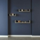 Ραφιέρα τοίχου Derva pakoworld σε cement γκρι απόχρωση 30x15x10cm