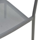 Πολυθρόνα στοιβαζόμενη Convince pakoworld γκρι αλουμίνιο-pe rattan ανθρακί-textilene σε γκρι απόχρωση 56x63x82εκ