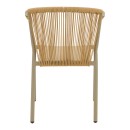 Πολυθρόνα στοιβαζόμενη Convince pakoworld αλουμίνιο με καφέ σκελετό-textilene-pe rattan 56x63x82εκ