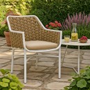 Πολυθρόνα Ortegia pakoworld αλουμίνιο με λευκό σκελετό- χακί σχοινί 57x62x82εκ