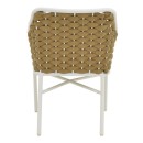Πολυθρόνα Ortegia pakoworld αλουμίνιο με λευκό σκελετό- χακί σχοινί 57x62x82εκ
