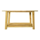 Κονσόλα Decoza pakoworld teak ξύλο σε φυσική απόχρωση 140x40x80εκ