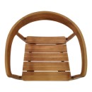 Πολυθρόνα Noody pakoworld teak ξύλο σε φυσική απόχρωση 58x54x75εκ