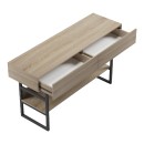 Κονσόλα Vien pakoworld σε sonoma-μαύρη απόχρωση 139x43x75.5εκ