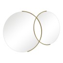 Καθρέπτης διπλός Miryata pakoworld μέταλλο σε χρυσή απόχρωση 105x3x60εκ