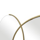 Καθρέπτης διπλός Miryata pakoworld μέταλλο σε χρυσή απόχρωση 105x3x60εκ
