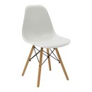 Τραπεζαρία Julita σετ 5τεμ pakoworld MDF και ξύλο οξιάς σε λευκή-φυσική απόχρωση Φ80x73εκ