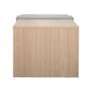 Τραπέζι σαλονιού Cozeto pakoworld σε φυσική με γκρι cement απόχρωση 100x53x41.5εκ