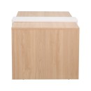 Τραπέζι σαλονιού Cozeto pakoworld σε φυσική-λευκή απόχρωση 100x53x41.5εκ