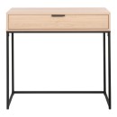 Κονσόλα Joumpa pakoworld με συρτάρι σε φυσική απόχρωση με μαύρο μέταλλο 80x28x76.5εκ