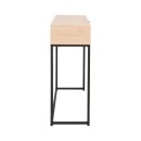 Κονσόλα Joumpa pakoworld με συρτάρι σε φυσική απόχρωση με μαύρο μέταλλο 80x28x76.5εκ