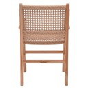 Πολυθρόνα Sponze pakoworld σκελετός teak ξύλο- pe σχοινί σε φυσική απόχρωση 54x60x86εκ