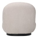 Πολυθρόνα Rosalie pakoworld μπουκλέ ύφασμα σε μπεζ απόχρωση με μαύρη βάση 85x82x77εκ