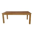 Τραπεζαρία Granny-Wooly pakoworld σετ 7τεμ σε φυσική-μπεζ απόχρωση 220x90x75εκ