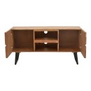 Έπιπλο τηλεόρασης Dervie pakoworld φυσικό μασίφ ξύλο ακακίας 130x43.5x66.5εκ