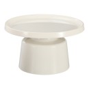 Τραπέζι σαλονιού Ginoze pakoworld μέταλλο σε λευκή απόχρωση Φ70x41εκ