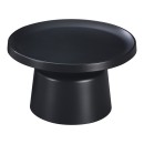 Τραπέζι σαλονιού Ginoze pakoworld μέταλλο σε μαύρη απόχρωση Φ70x41εκ