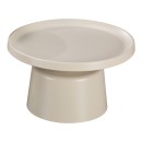 Τραπέζι σαλονιού Ginoze pakoworld μέταλλο σε cappuccino απόχρωση Φ70x42,5εκ