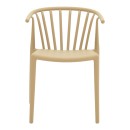 Πολυθρόνα Zelma pakoworld pp σε ανοιχτή απόχρωση cappuccino 55x53x73εκ