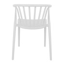 Πολυθρόνα Zelma pakoworld pp σε λευκή απόχρωση 55x53x73εκ